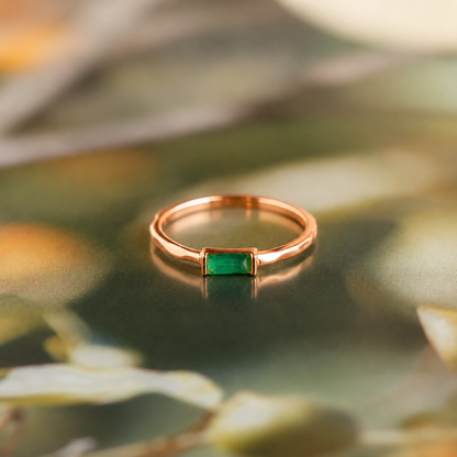 Jade Baguette Ring