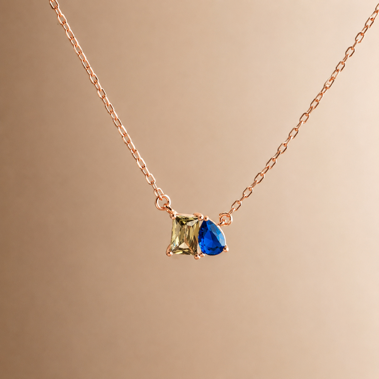 Toi et Moi Birthstone Necklace