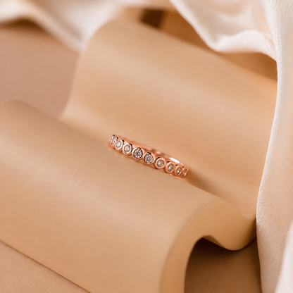 Eternal Love: Diamond Bezel Tennis Ring