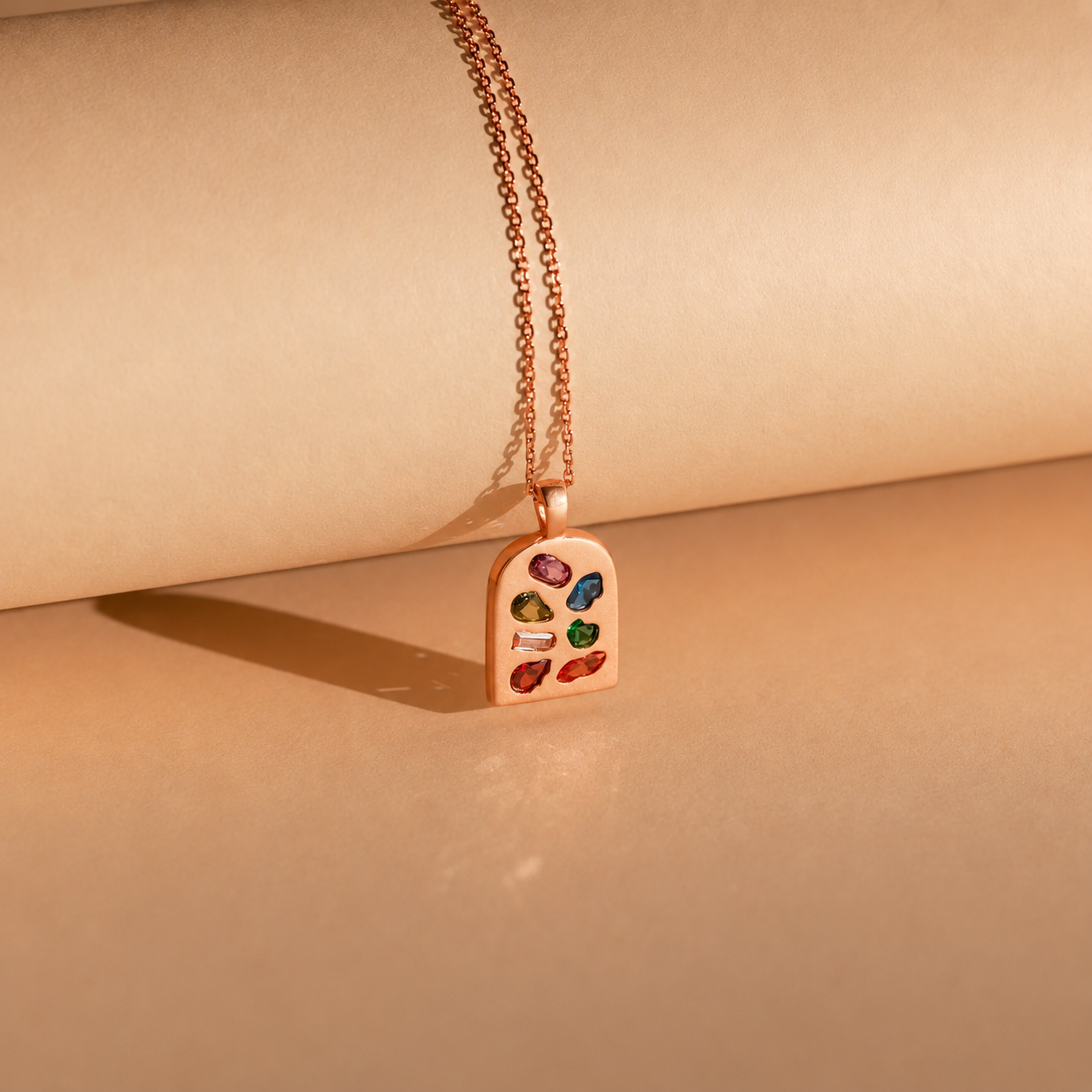 Abstract Art Deco Pendant Necklace