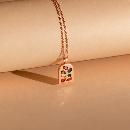 Abstract Art Deco Pendant Necklace