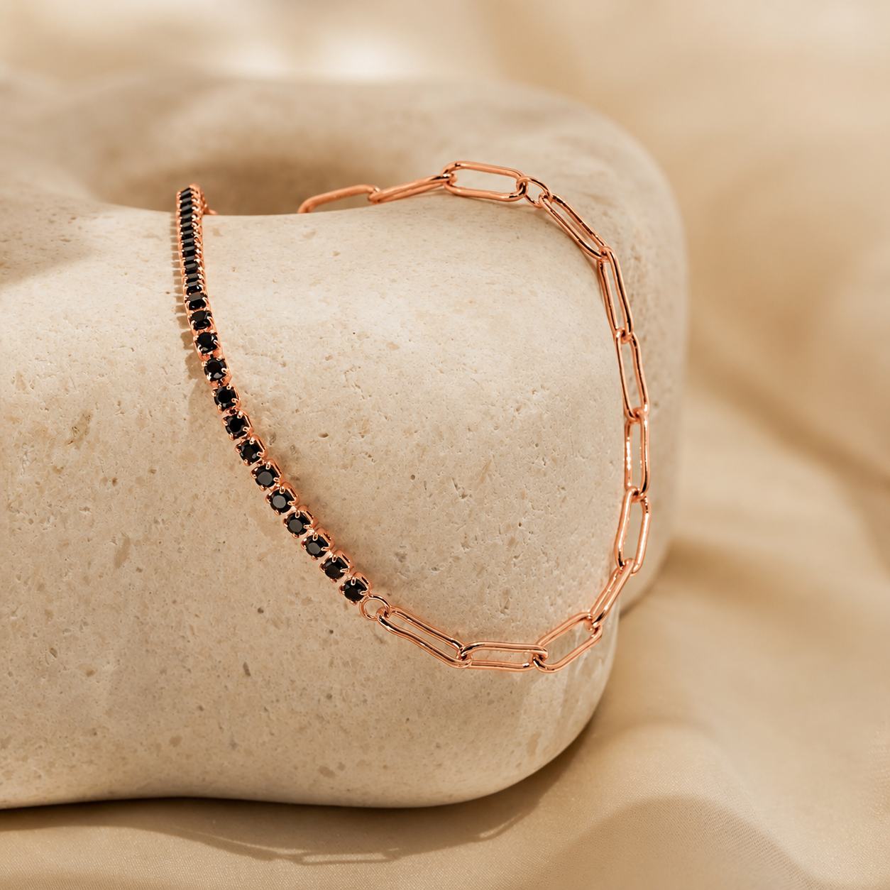 Black Diamond Tennis Bracelet