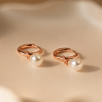Dainty Pearl Drop Huggies
