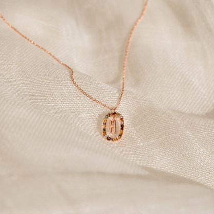 Rainbow Initial Necklace