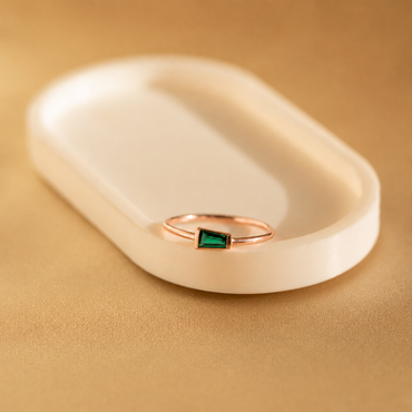 Irregular Baguette Birthstone Ring