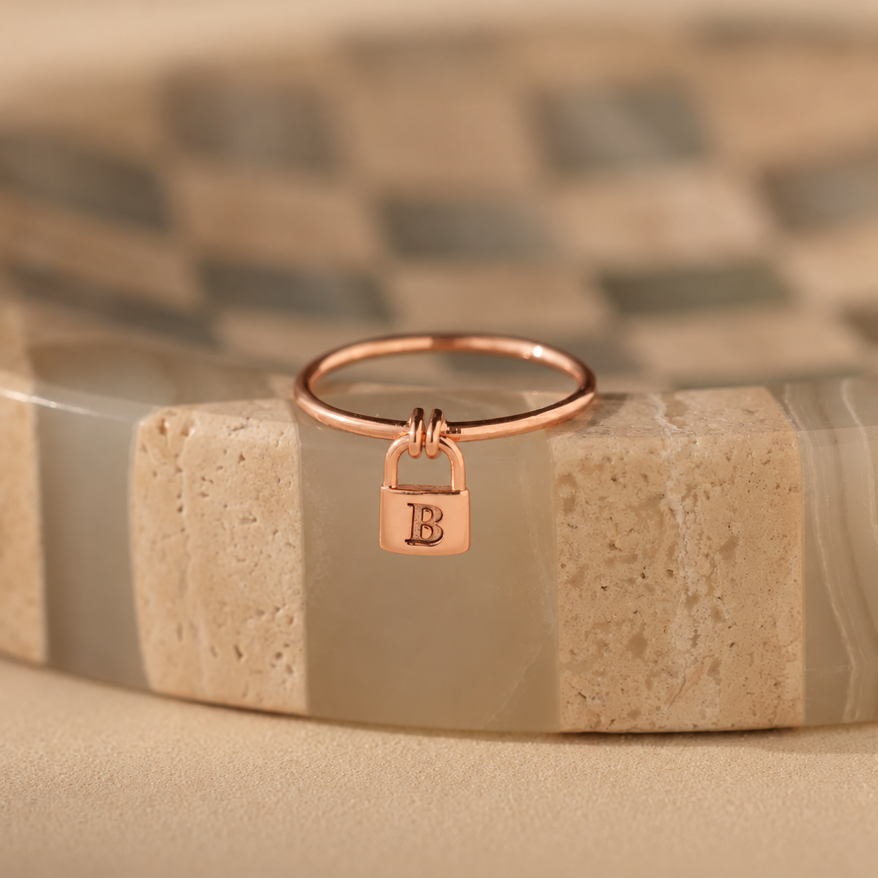 Initial Padlock Ring
