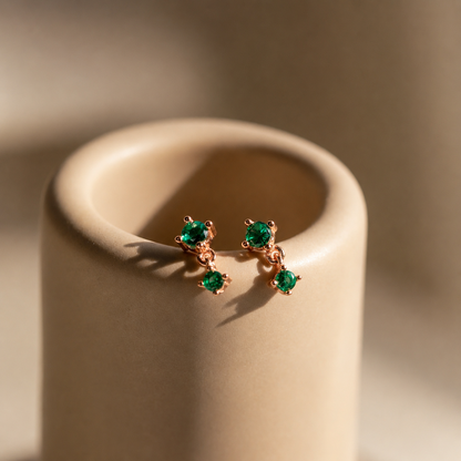 Dainty Birthstone Drop Earrings