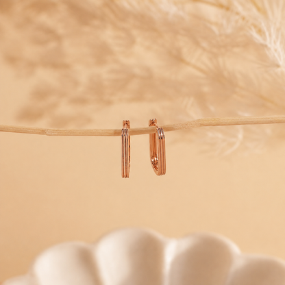 Large Ribbed Link Hoops