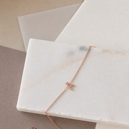 Pave Initial Bracelet