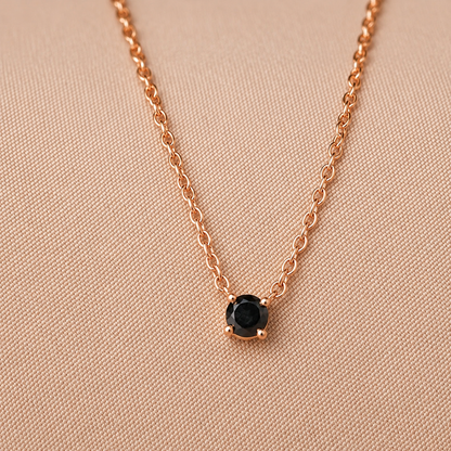 Onyx Dainty Diamond Necklace