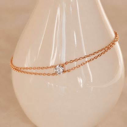 Double Chain Diamond Bracelet