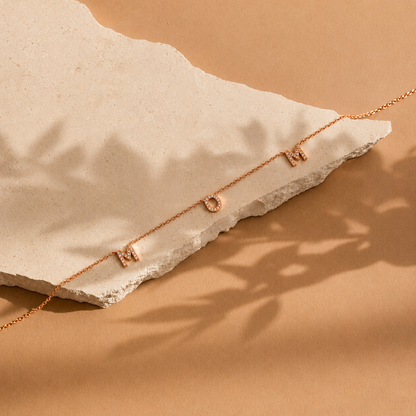 Pave Mom Necklace