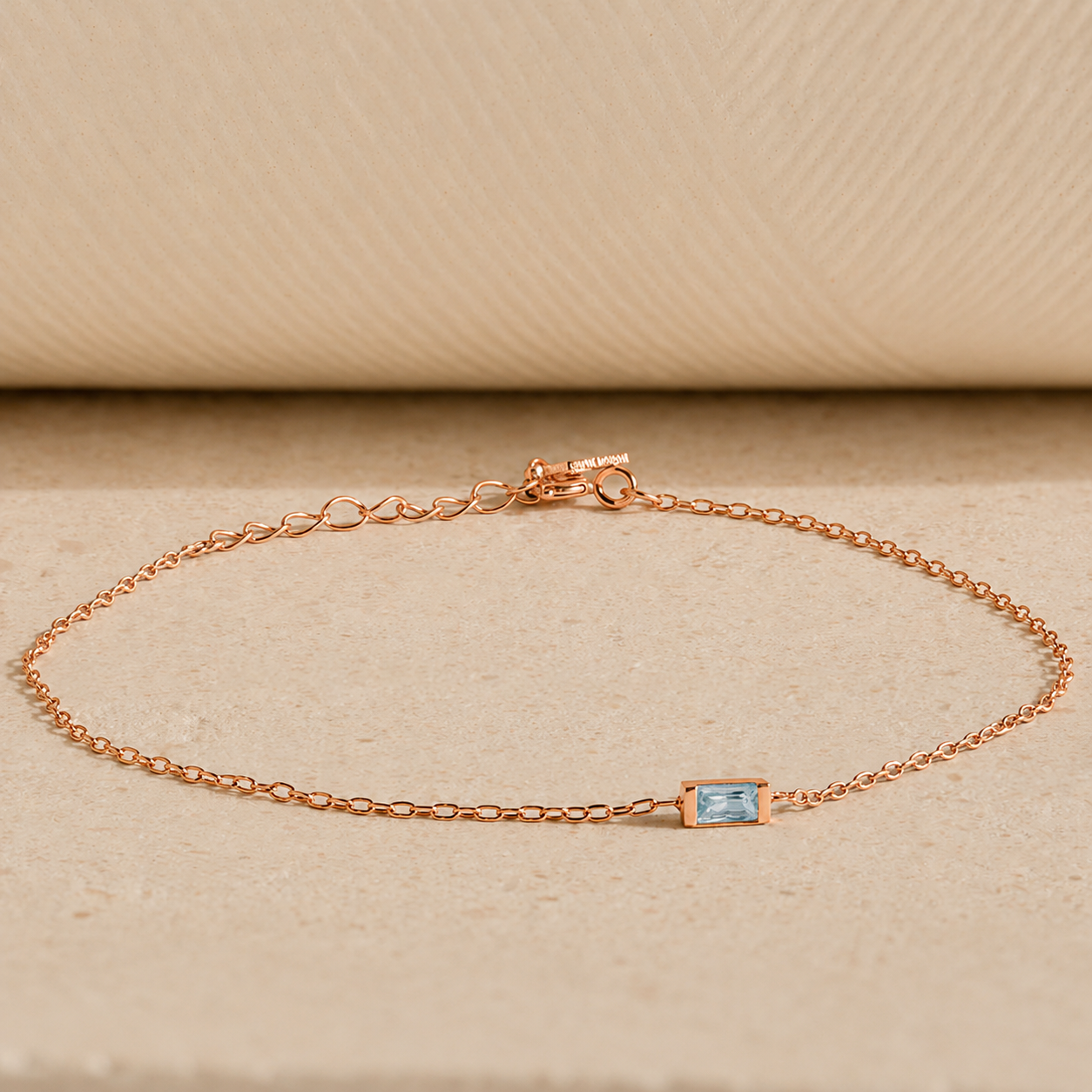 Personalized Baguette Birthstone Bracelet