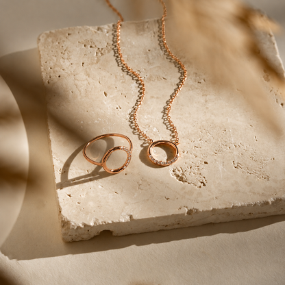 Kayla Pave Circle Necklace