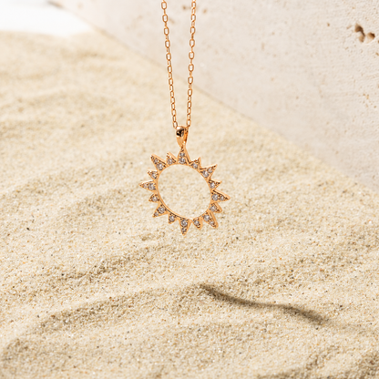 Pave Sun Necklace