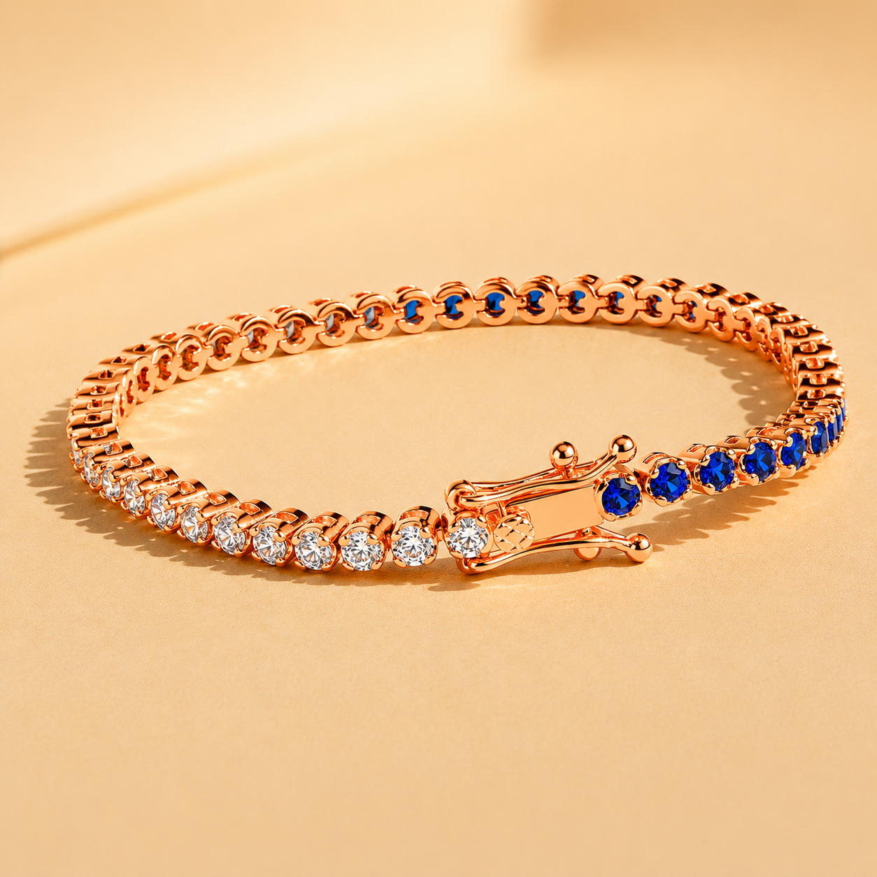 Blue Diamond Tennis Bracelet