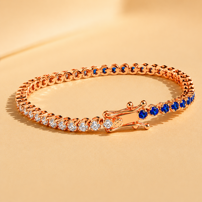 Blue Diamond Tennis Bracelet