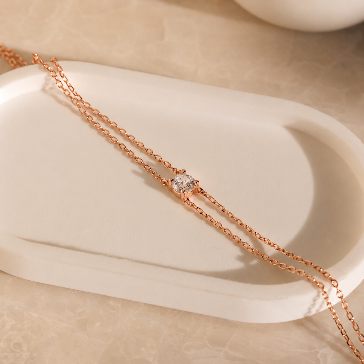 Double Chain Diamond Bracelet