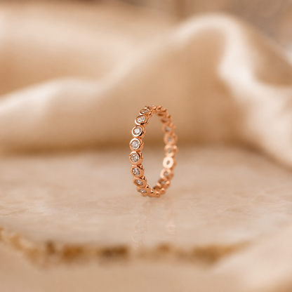 Eternal Love: Diamond Bezel Tennis Ring