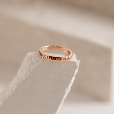 Phases of the Moon CZ Diamond Ring