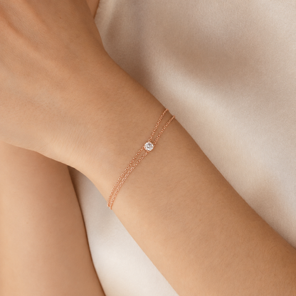 Double Chain Diamond Bracelet