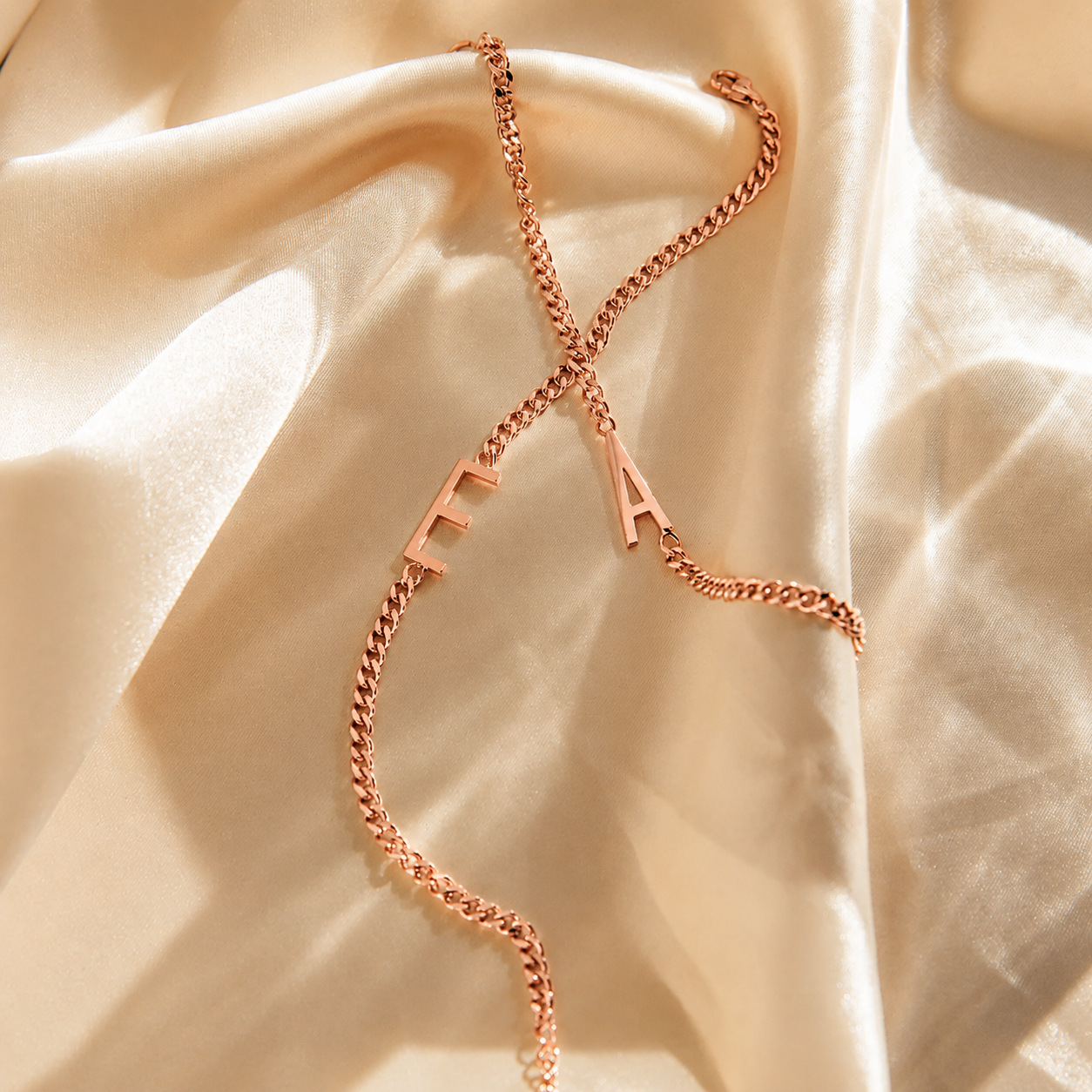 Curb Chain Letter Bracelet