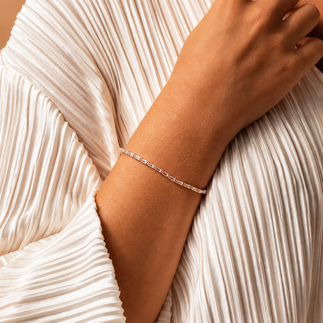 Claudia Baguette Tennis Bracelet