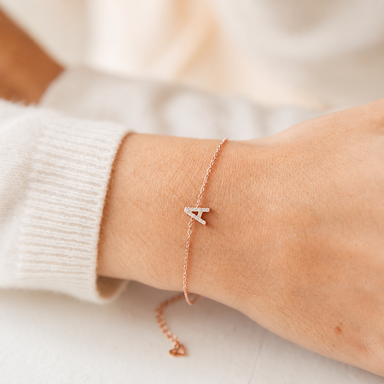 Pave Initial Bracelet