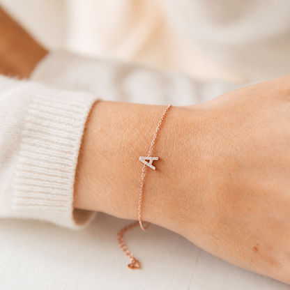 Pave Initial Bracelet