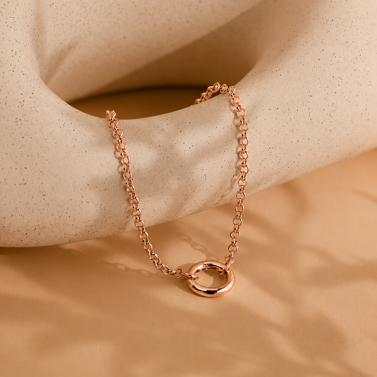 Circle Link Charm Bracelet