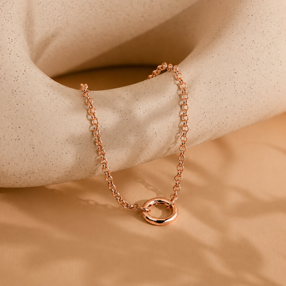 Circle Link Charm Bracelet