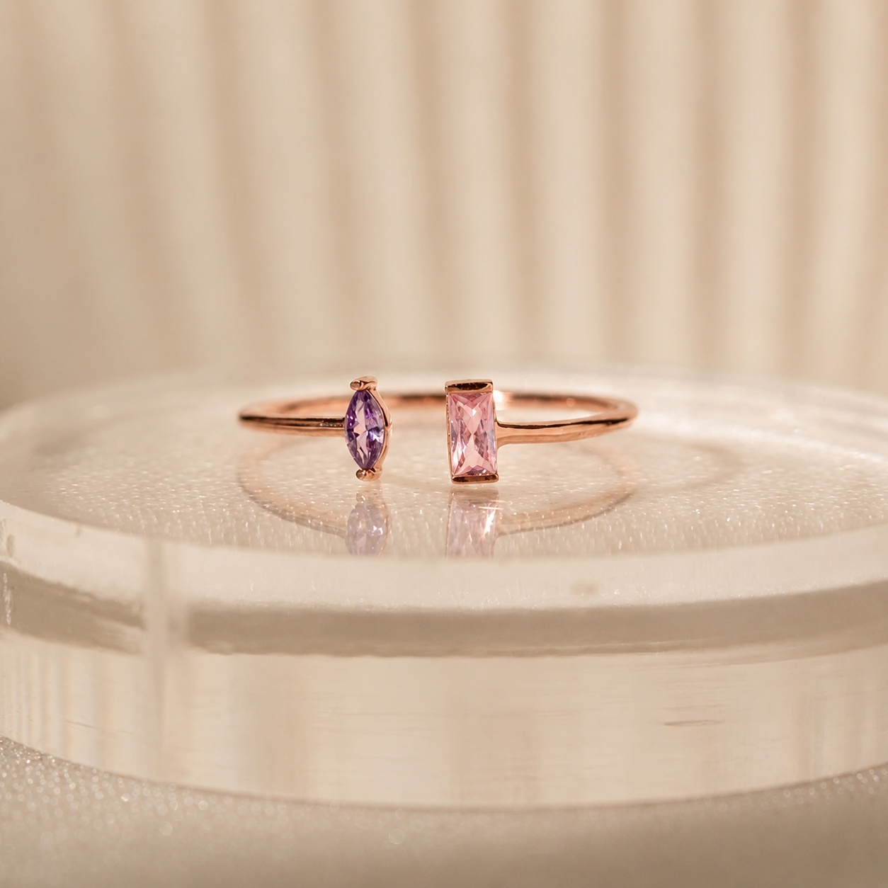 Duo Marquise Baguette Ring
