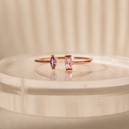 Duo Marquise Baguette Ring