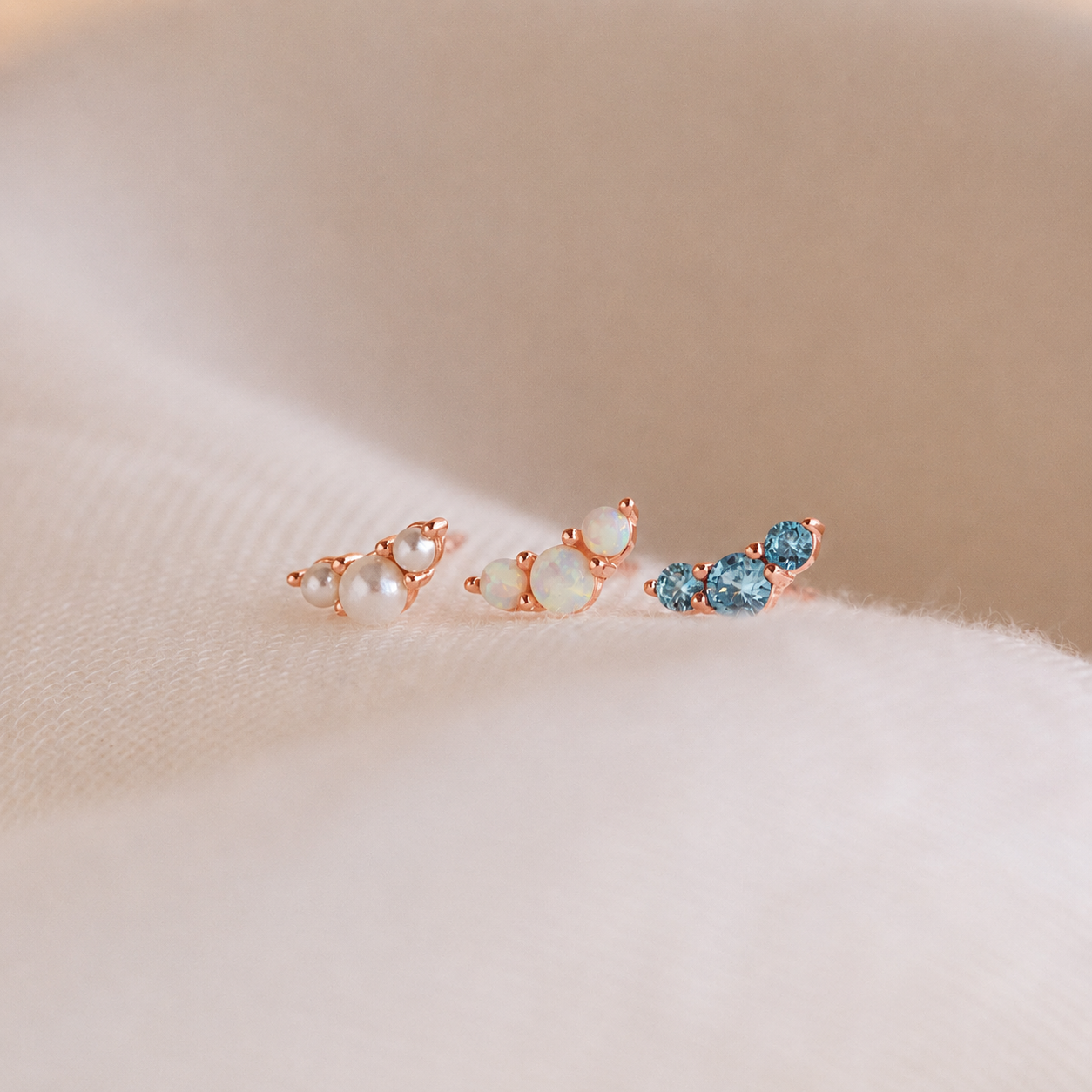 Bella Birthstone Stud Earrings