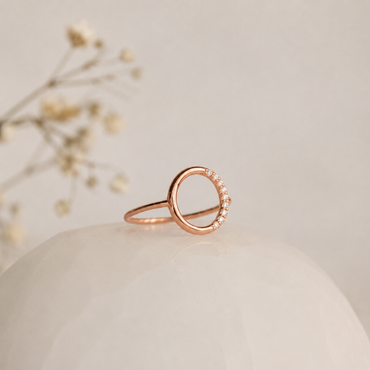 The Pave Open Circle Ring