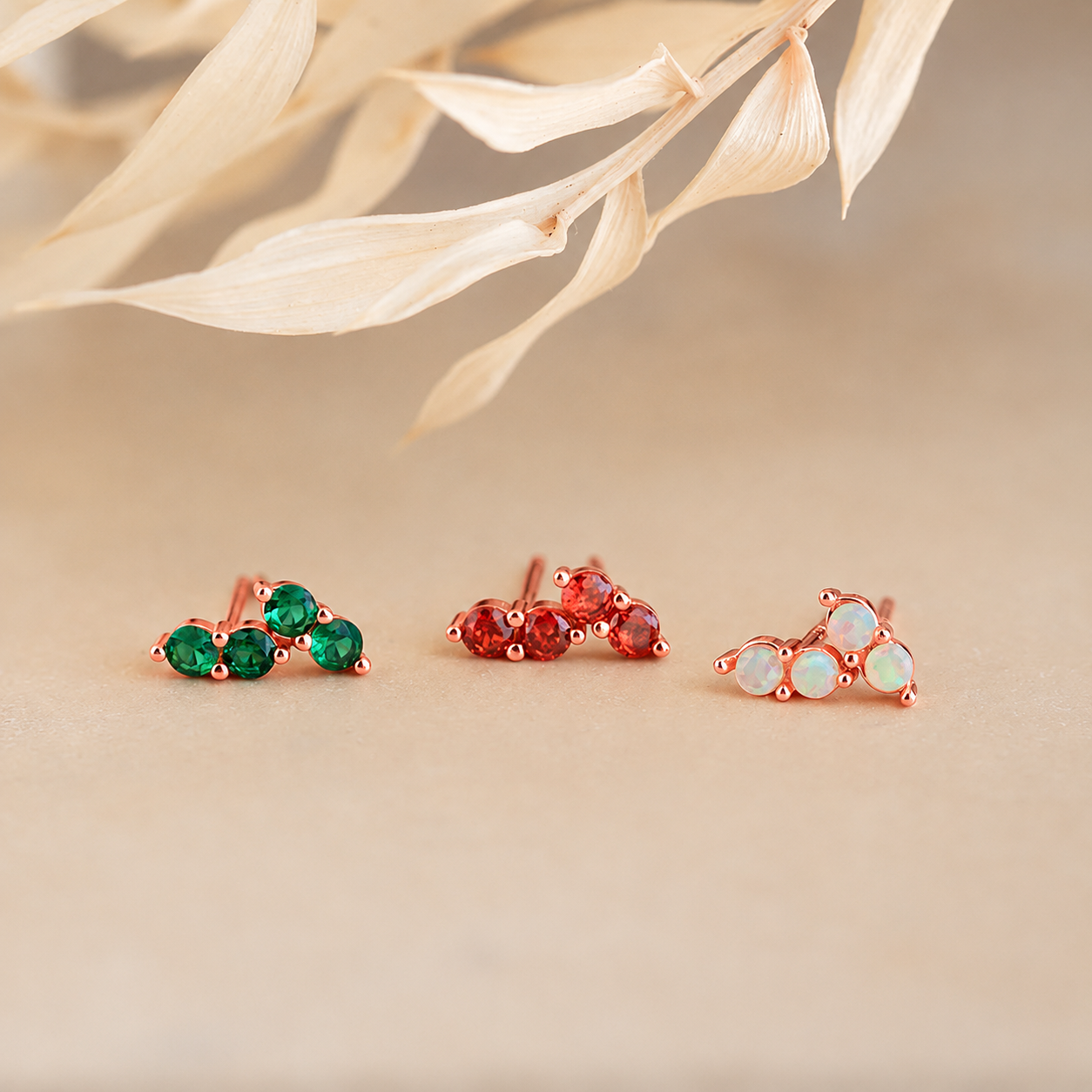 Duo Birthstone Studs