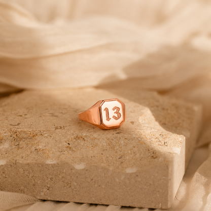 Lucky Number Signet Ring