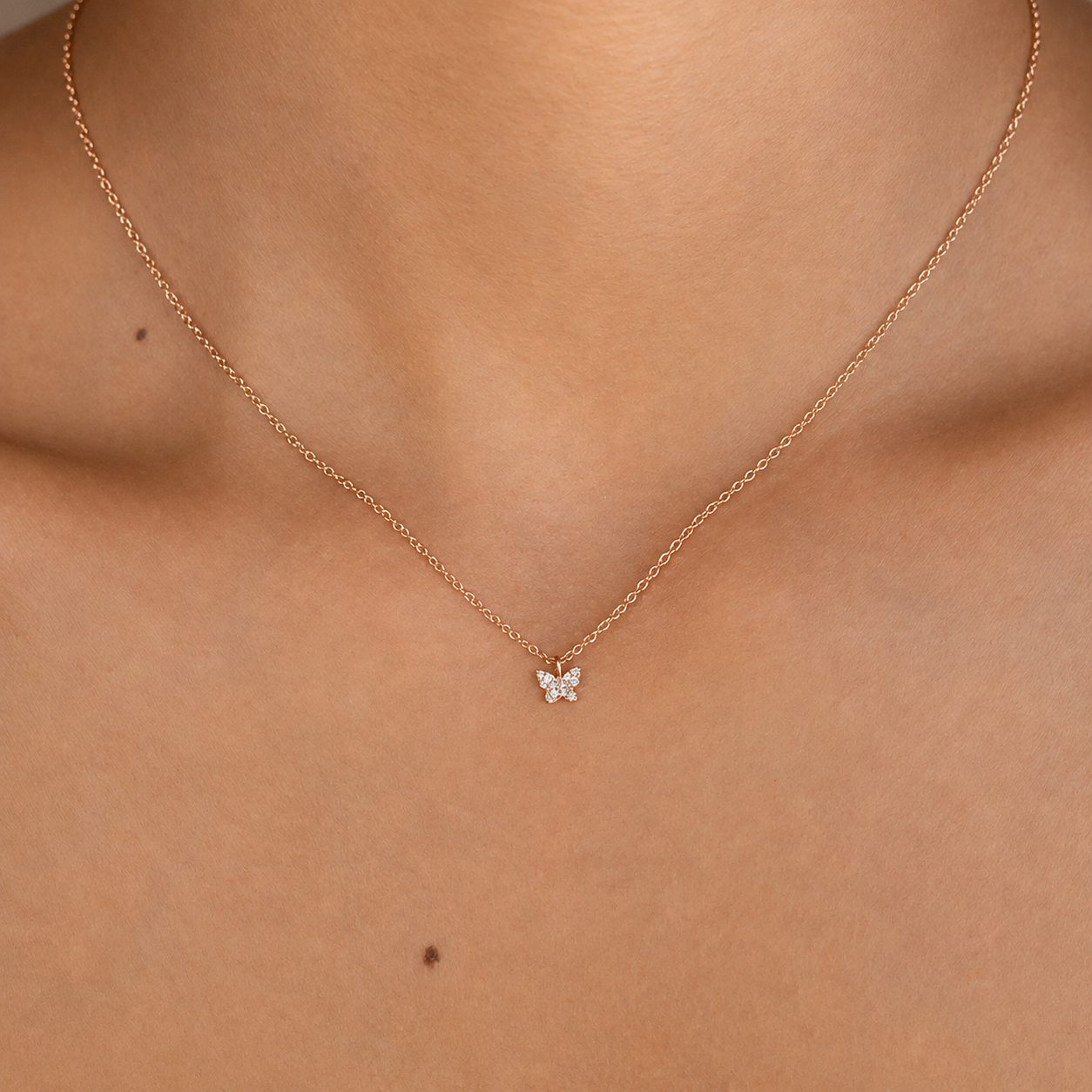 Mandy Pave Butterfly Necklace
