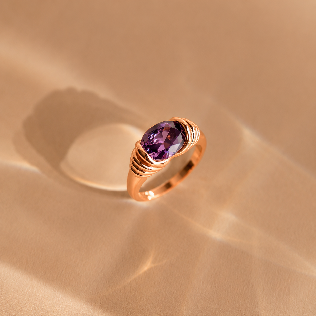 Vintage Glamour: Dark Amethyst Signet Ring