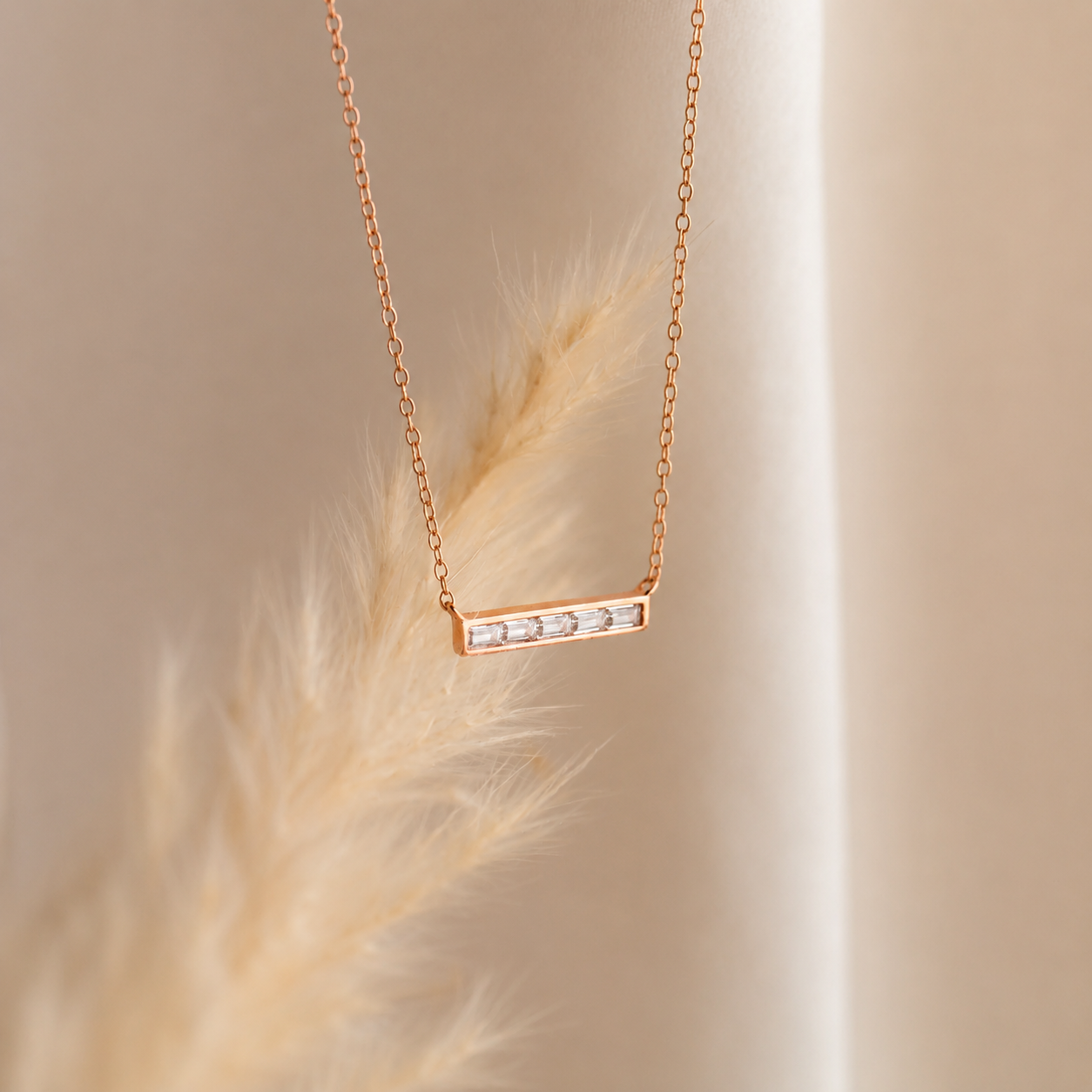 Diamond Bar Necklace