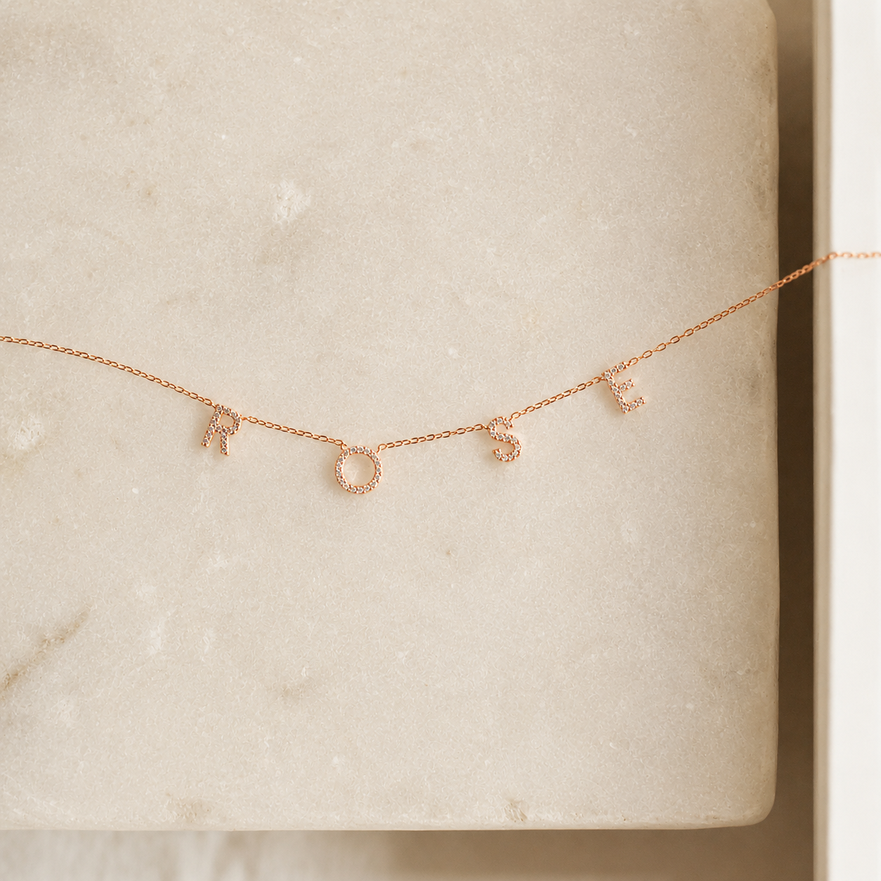 Pave Letter Necklace
