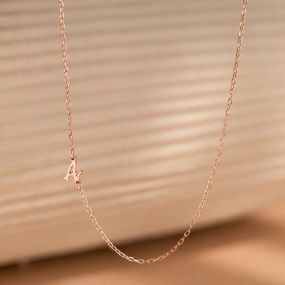 Venice Sideways Initial Necklace