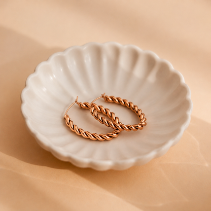 Bold Twisted Hoop Earrings