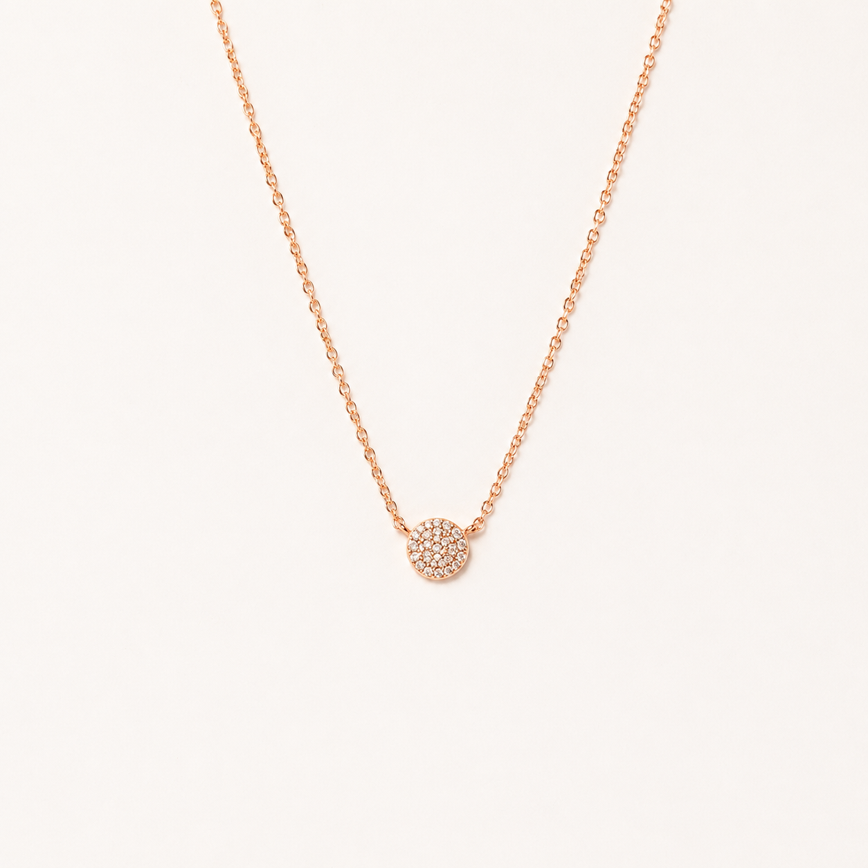 Pave Round Necklace