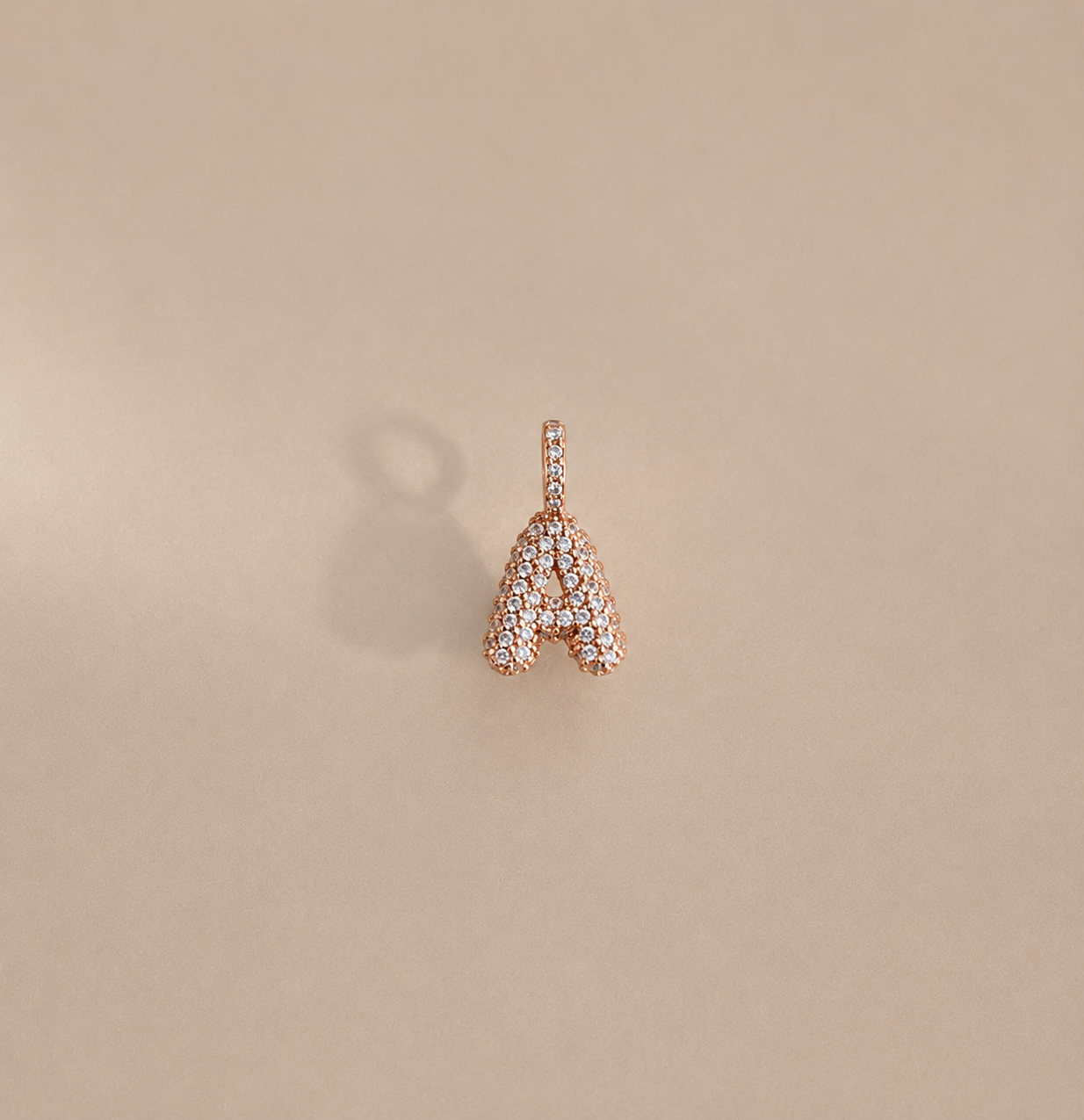 Bubble Script Pave Charm