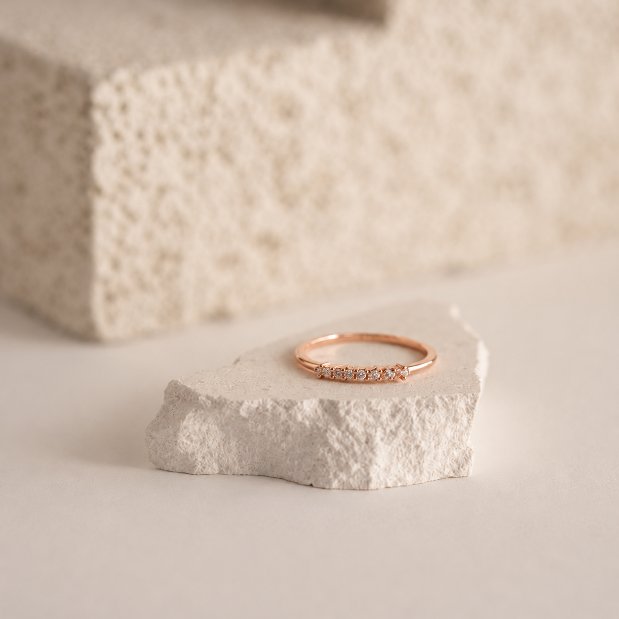 Elegant CZ Diamond Stackable Ring