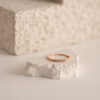 Elegant CZ Diamond Stackable Ring