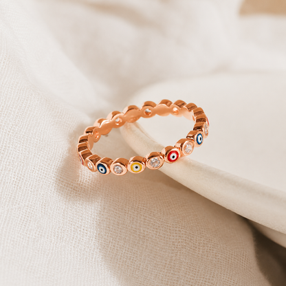Guardian of Omens: The Rainbow Evil Eye Ring