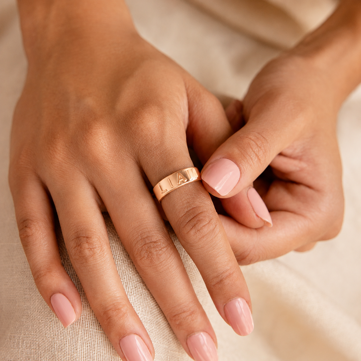 Customizable 3D Name Plate Ring