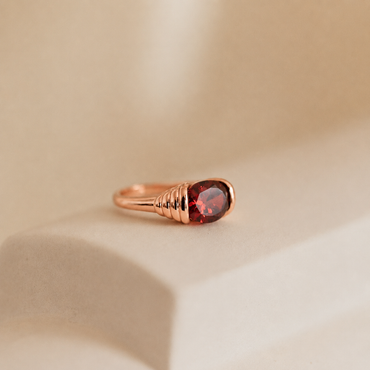 Garnet Signet Ring